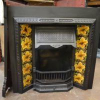 Victorian Tiled Fireplace Insert - 1972TI - The Antique Fireplace Company