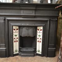 Original Art Nouveau Tiled Insert 2023TI Old Fireplaces