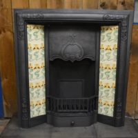 Edwardian Art Nouveau Tiled Insert 3049TI Old Fireplaces