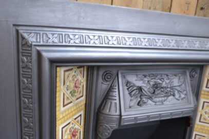 Original Victorian Tiled Insert 4647TI - Oldfireplaces