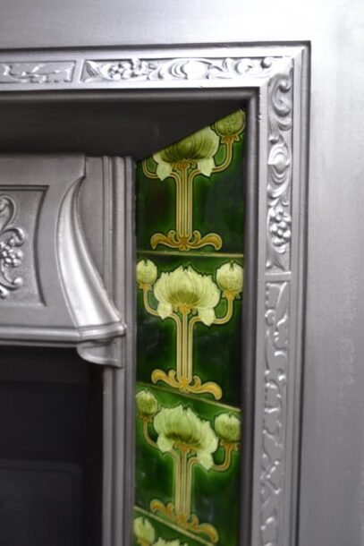 Art Nouveau Tiled Insert 4649TI - Oldfireplaces