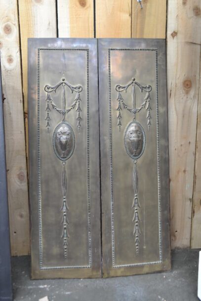 Edwardian Brass Fireplace Panels 4654I - Oldfireplaces