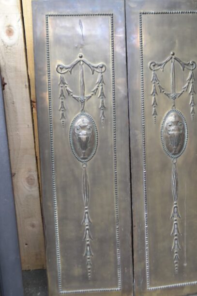 Edwardian Brass Fireplace Panels 4654I - Oldfireplaces