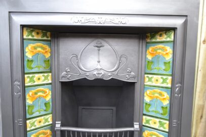 Art Nouveau Tiled Fireplace Insert 4651TI - Oldfireplaces