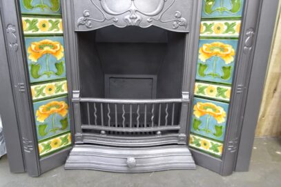 Art Nouveau Tiled Fireplace Insert 4651TI - Oldfireplaces