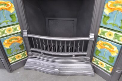 Art Nouveau Tiled Fireplace Insert 4651TI - Oldfireplaces