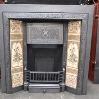 Antique Victorian Tiled Insert 4657TI - Oldfireplaces