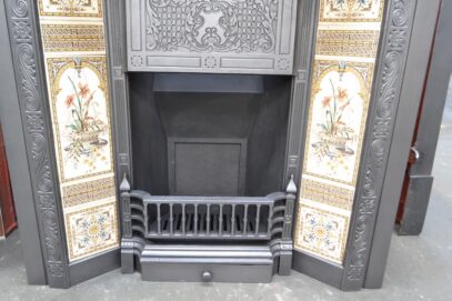 Antique Victorian Tiled Insert 4657TI - Oldfireplaces