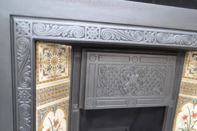 Antique Victorian Tiled Insert 4657TI - Oldfireplaces